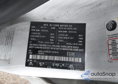 2013 Ford Transit Connect Xlt z USA, uszkodzony, nr VIN NM0LS7BN3DT147813